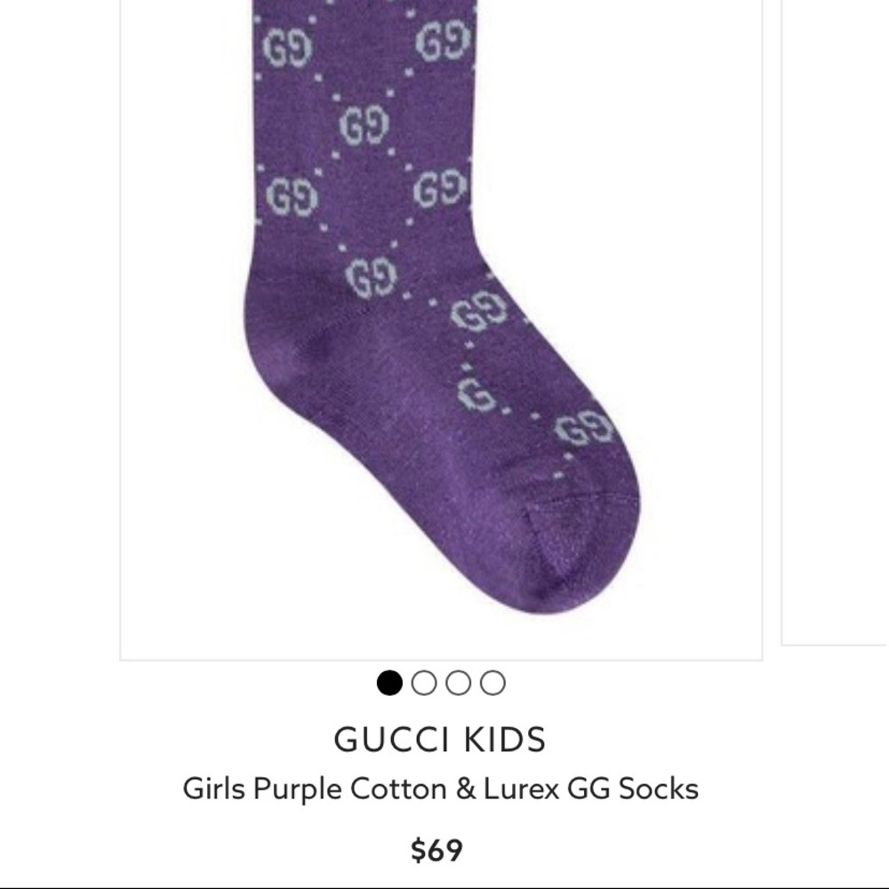 Gucci Purple Kids Socks - Picture 6 of 6